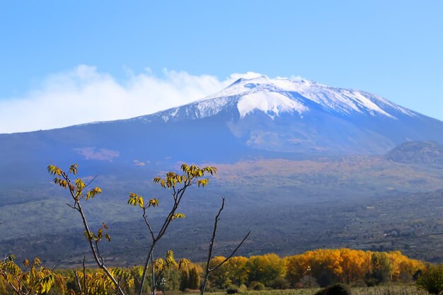 Photo vue sur l'etna