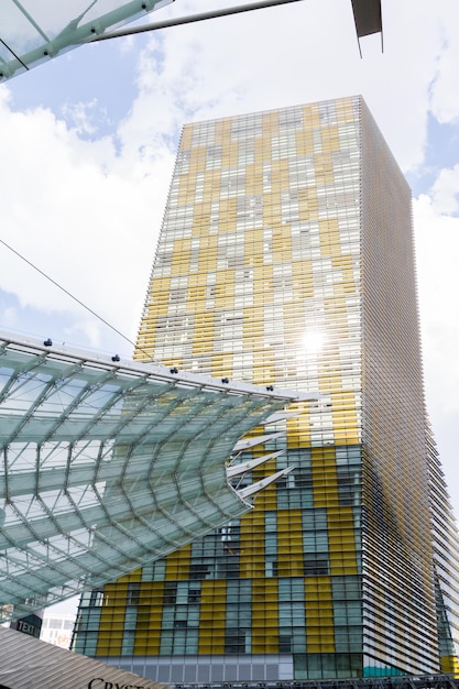 Vue de l'extérieur du bâtiment du bâtiment contemporain.