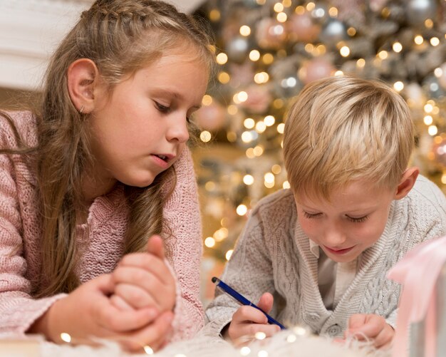 Photo vue de face du beau concept de noël