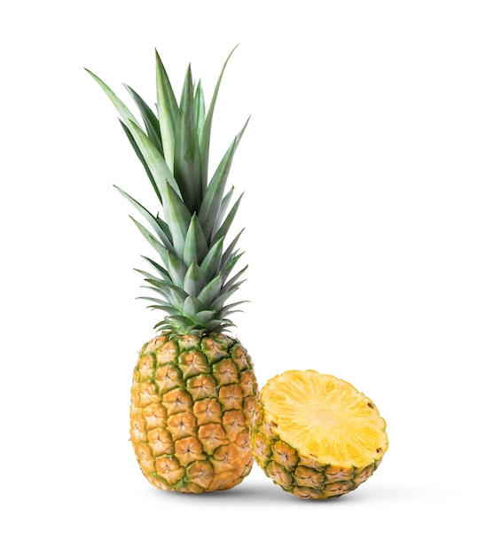 Vue de face du fruit d'ananas