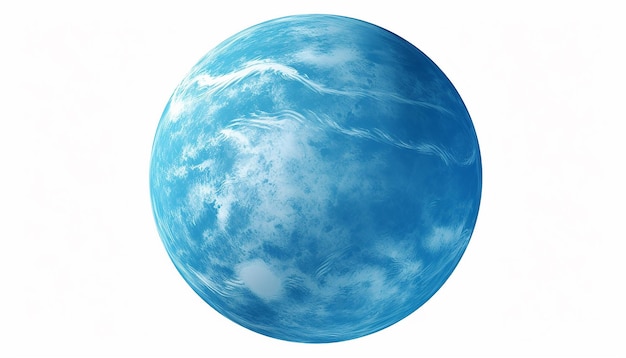 Vue de face de l'élévation de la planète bleue Vénus