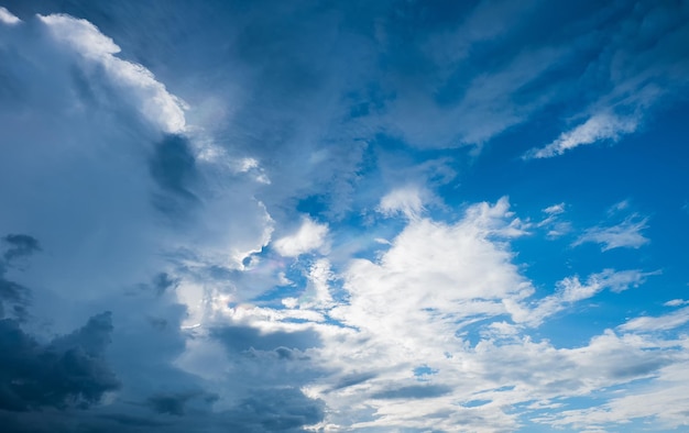 Vue à faible angle du ciel nuageux