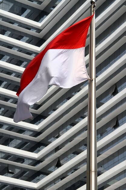 Photo vue à faible angle du drapeau américain