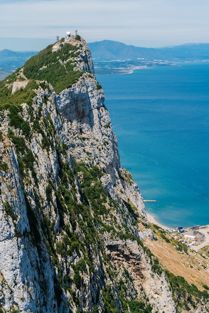 Vue sur la falaise de Gibraltar