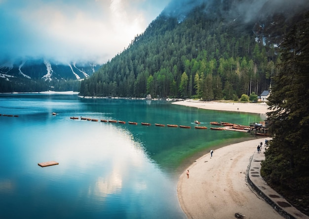 Une vue fantastique sur le lac de braies