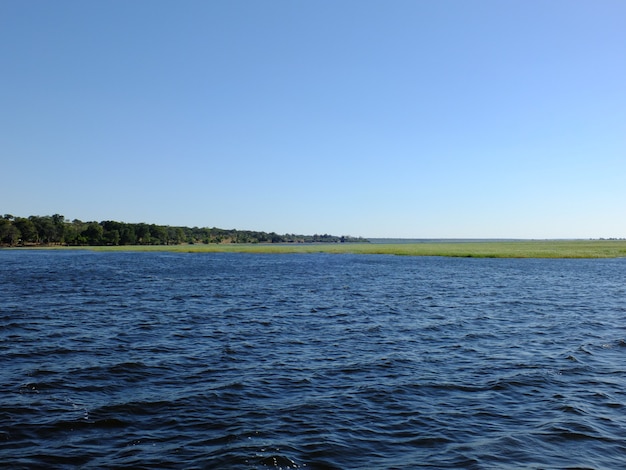 vue sur le fleuve Zambèze, Botswana, Africa