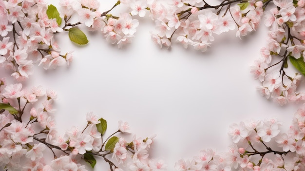 Vue florale du haut de l'arbre à fleurs