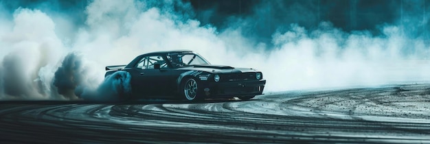 Vue floue de la vitesse des courses de voitures, des pilotes professionnels et des activités de voitures à grande vitesse
