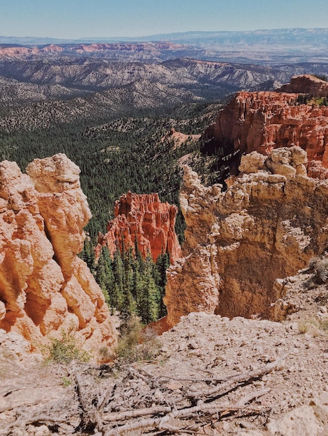 Photo vue des formations rocheuses