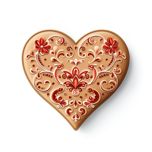 Vue de forme de cœur avec des fleurs sculptées cœur découpé décoratif sur texture en bois