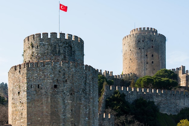 Vue de la forteresse anatolienne depuis le Bosphore à Istanbul.