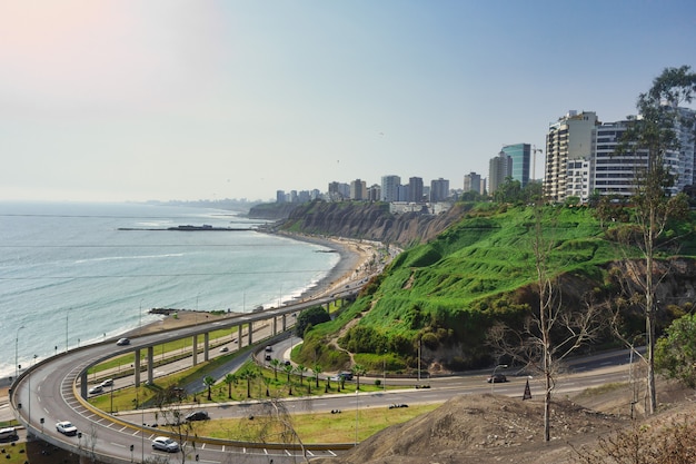 Vue sur le front de mer de Lima