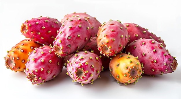 Vue de fruits frais délicieux épicés sur un fond blanc