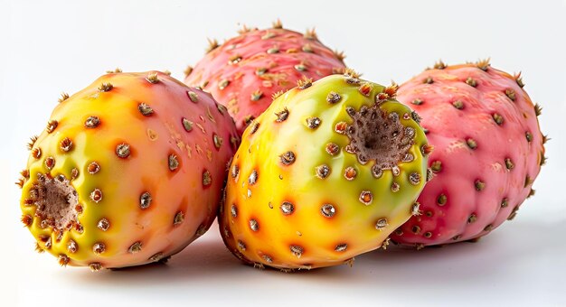 Vue de fruits frais délicieux épicés sur un fond blanc