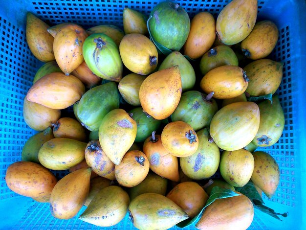 Photo vue des fruits sous un angle élevé