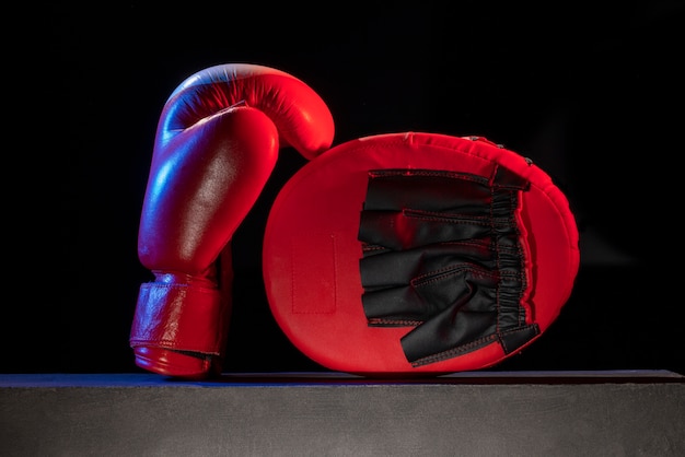 Photo vue des gants de boxe