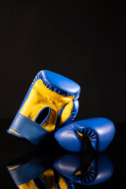 Vue des gants de boxe