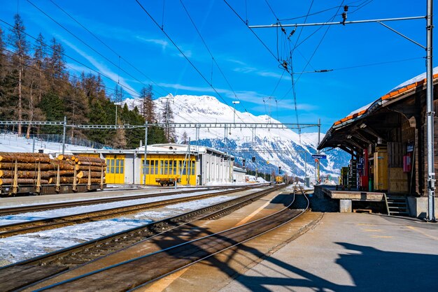 Vue de la gare en hiver