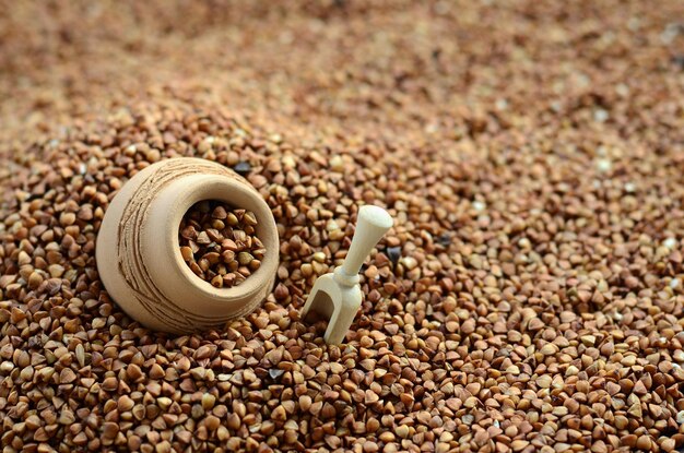 Vue des grains de café sous un angle élevé