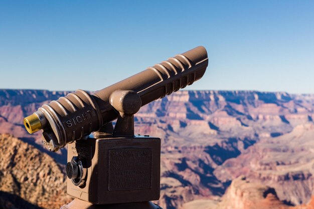 Vue sur le Grand Canyon depuis la rive sud en hiver.