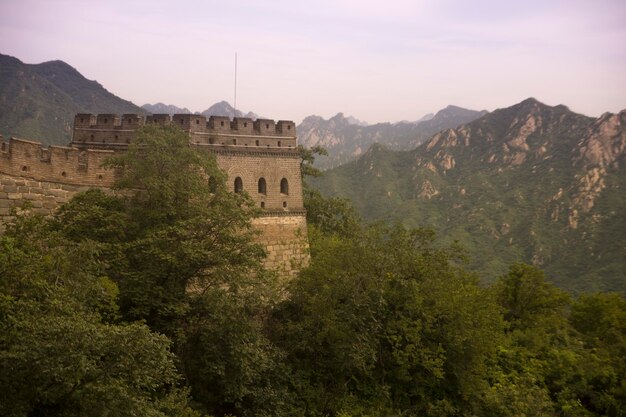 Vue sur la Grande Muraille de Chine en été