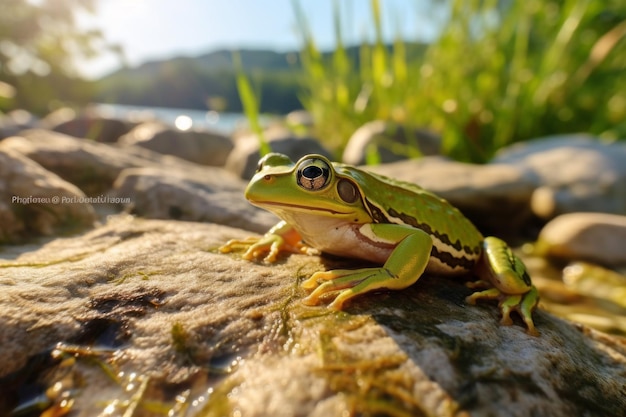 Vue de grenouille dans la nature