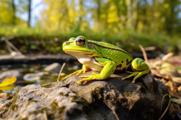 Vue de grenouille dans la nature