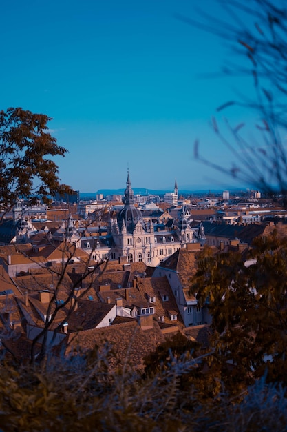 Photo vue à haut angle des bâtiments de la ville