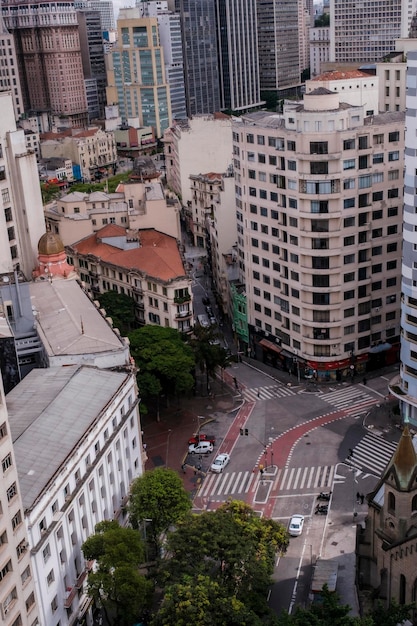 Photo vue à haut angle des bâtiments de la ville