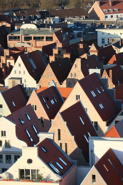 Photo vue à haut angle des bâtiments de la ville