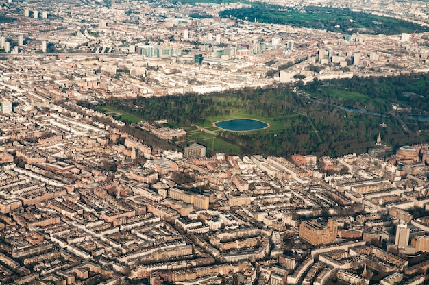 Vue à haut angle des bâtiments de la ville