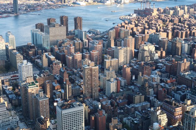 Photo vue à haut angle des bâtiments de la ville