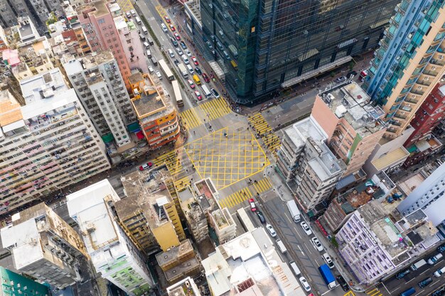 Vue à haut angle des bâtiments de la ville