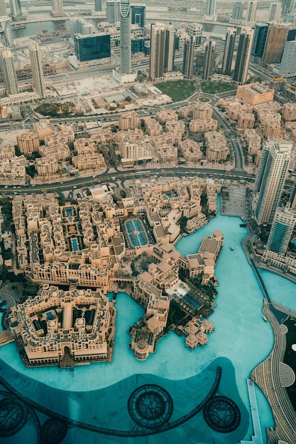 Vue à haut angle des bâtiments de la ville