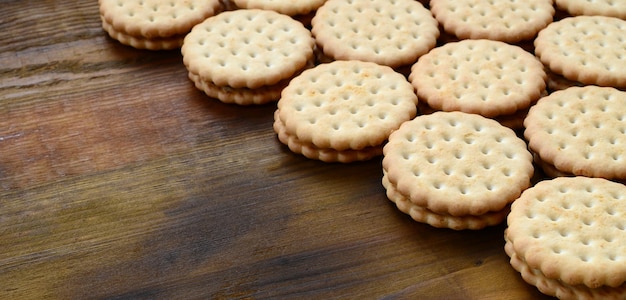 Photo vue à haut angle des biscuits sur la table