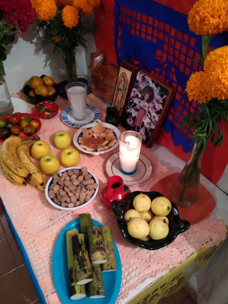 Photo vue à haut angle des fruits sur la table