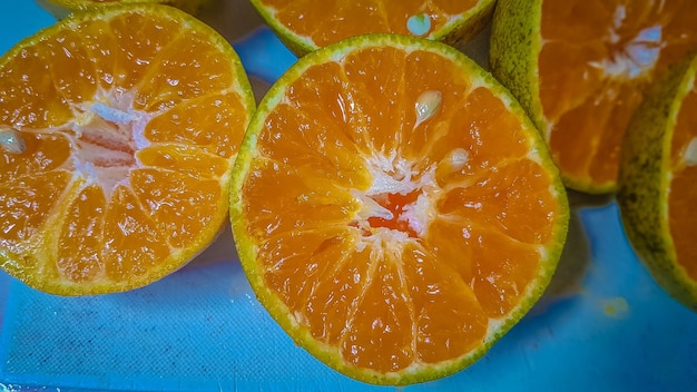 Photo vue à haut angle des fruits sur la table