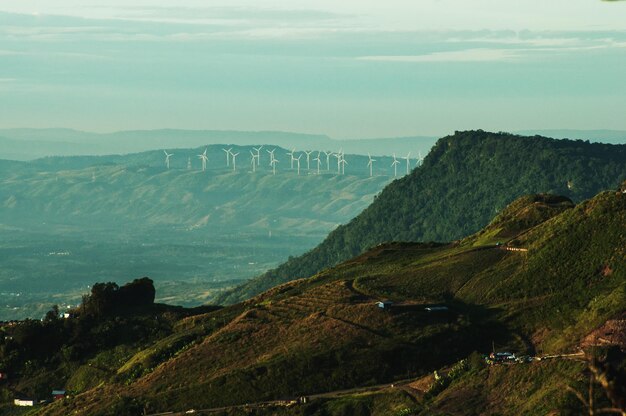 Vue à haut angle de la terre contre le ciel