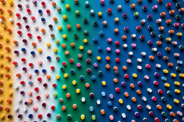 Photo vue de haut de l'école avec un fond coloré