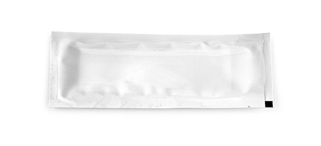 Vue de haut d'un sac de collation en plastique vide