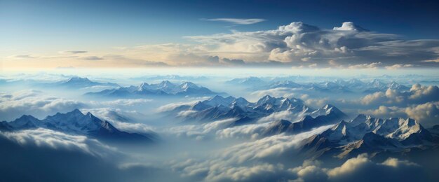 Vue à haute altitude entre le ciel et l'espace Banner d'arrière-plan HD