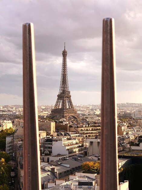 Photo vue haute angle du paysage urbain contre le ciel