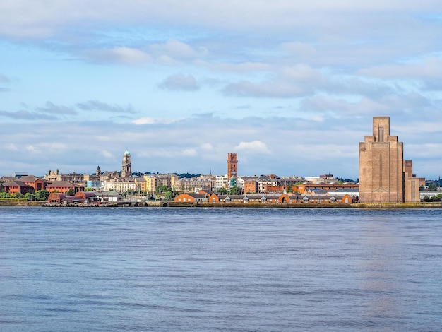 Vue HDR de Birkenhead à Liverpool