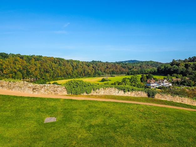 Vue HDR de campagne à Chepstow