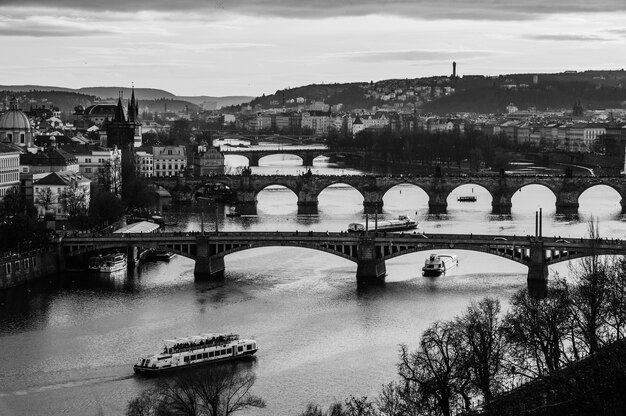 Vue de l'hiver Prague en République Tchèque