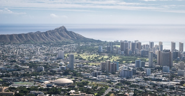 Vue sur Honolulu et Diamond Head