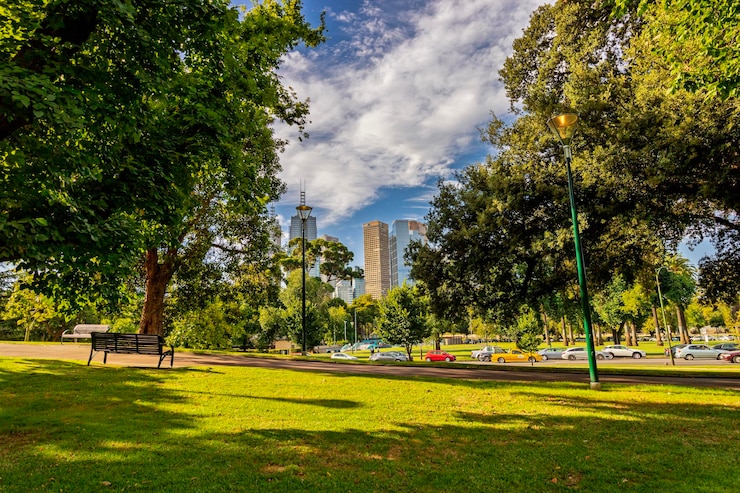 Photo vue de l'horizon de la ville de melbourne