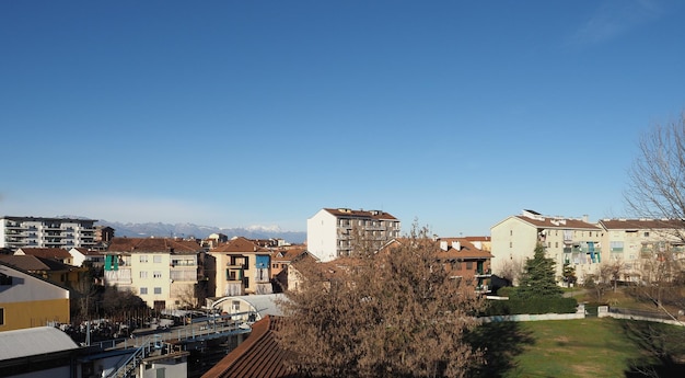 Vue sur l'horizon de la ville de Settimo Torinese