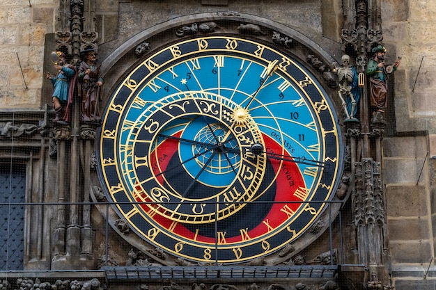 Vue de l'horloge astronomique dans la vieille ville de Prague