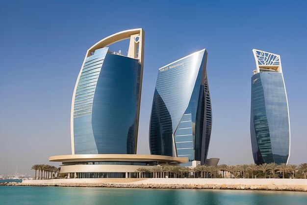 Vue de l'hôtel Four Seasons à la baie de Bahreïn à Manama le 4 janvier 2019